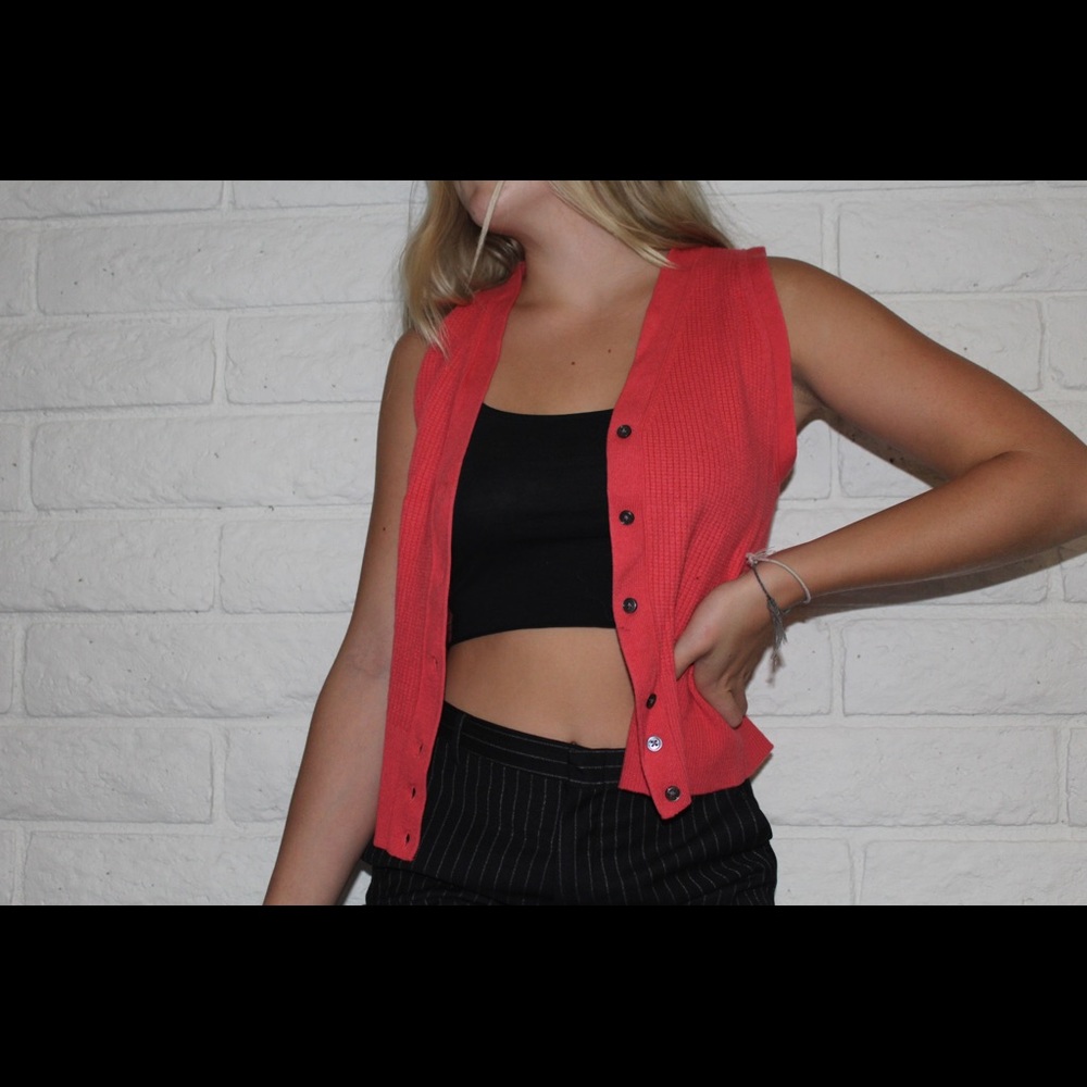 Vintage pink sweater vest